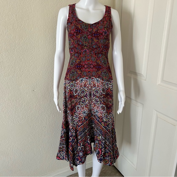 Anthropologie Dresses & Skirts - Maeve Anthropologie Violette Floral Multicolor Sleeveless Midi Length Dress - 0